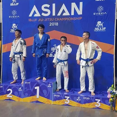 Mark Edwards on the podium